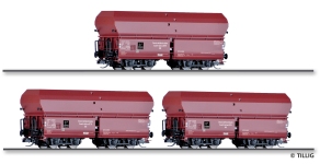 Tillig 01138 - TT - 3-tlg. Set SelbstentladewagenSaarbrücken, DRG, Ep. II - Set 1